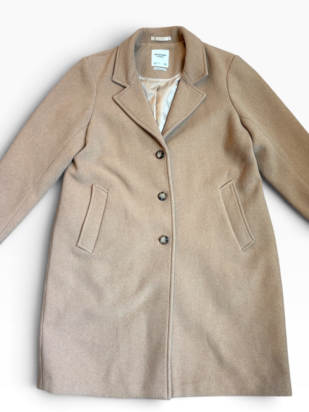 Abercrombie & Fitch Wool-Blend Dad Coat
Women's LP Camel Long Lined